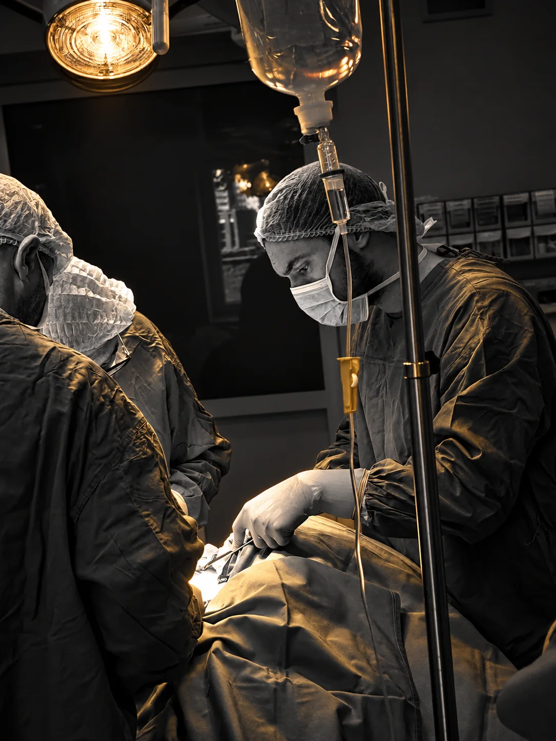 Medical team working together